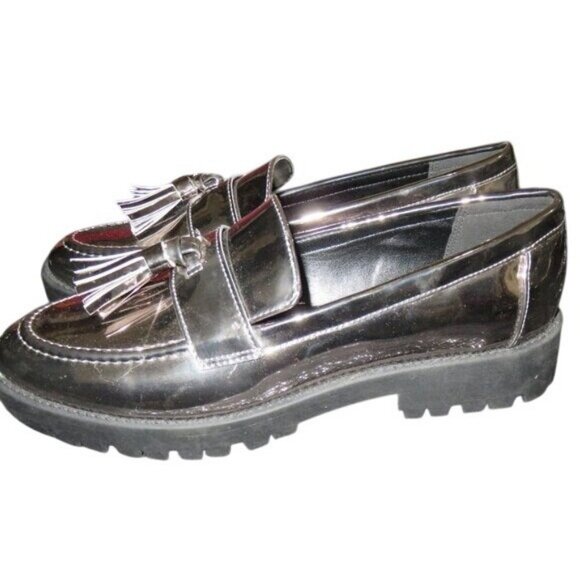 Bandolino Metallic Fillup Loafer Driving Shoe Slip On tassle embellished size 7 - Picture 1 of 8